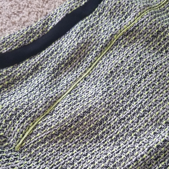 Neon Yellow Halogen Tweed Skirt - Picture 2 of 5